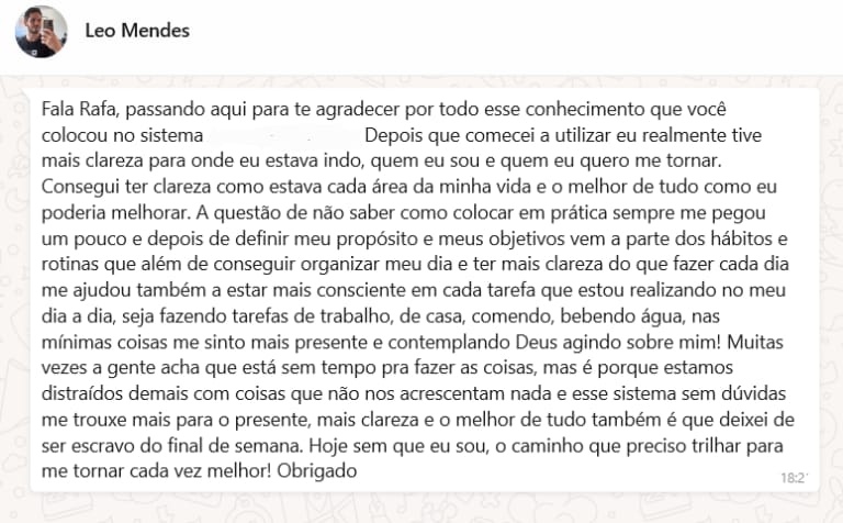 Feedback Principal de aluno